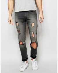 Мужские серые рваные джинсы от Asos