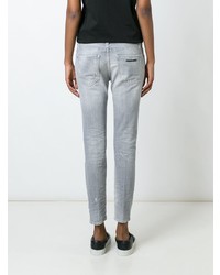 Женские серые рваные джинсы от Dsquared2