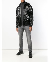 Мужские серые рваные джинсы от Philipp Plein