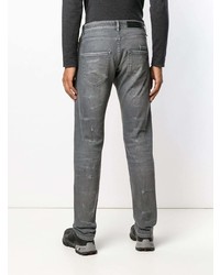 Мужские серые рваные джинсы от Philipp Plein