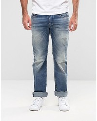 Мужские серые рваные джинсы от Diesel