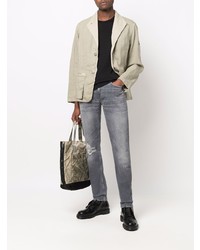 Мужские серые рваные джинсы от 7 For All Mankind