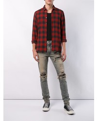 Мужские серые рваные джинсы от Amiri