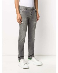 Мужские серые рваные джинсы от Dolce & Gabbana