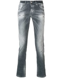 Мужские серые рваные джинсы от Dondup