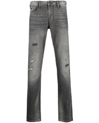 Мужские серые рваные джинсы от Emporio Armani