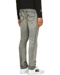 Мужские серые рваные джинсы от Diesel