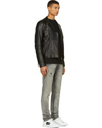 Мужские серые рваные джинсы от Diesel