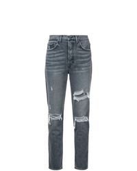 Женские серые рваные джинсы от Grlfrnd