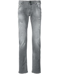 Мужские серые рваные джинсы от Jacob Cohen