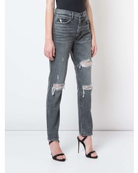 Женские серые рваные джинсы от Grlfrnd