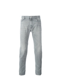 Мужские серые рваные джинсы от Maison Margiela
