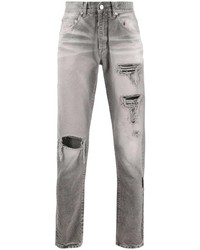Мужские серые рваные джинсы от Off-White