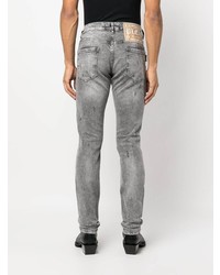 Мужские серые рваные джинсы от Philipp Plein