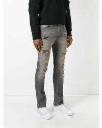 Мужские серые рваные джинсы от R13