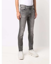 Мужские серые рваные джинсы от Calvin Klein Jeans