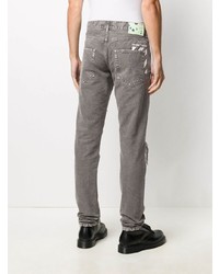 Мужские серые рваные джинсы от Off-White