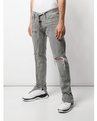 Мужские серые рваные джинсы от Fear Of God