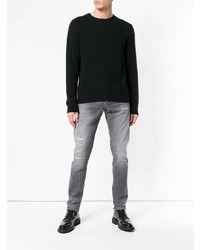 Мужские серые рваные джинсы от Dondup