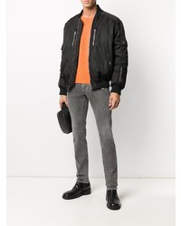 Мужские серые рваные зауженные джинсы от Dolce & Gabbana