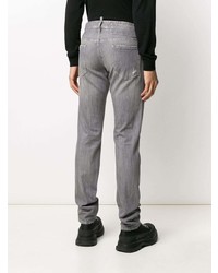 Мужские серые рваные зауженные джинсы от DSQUARED2