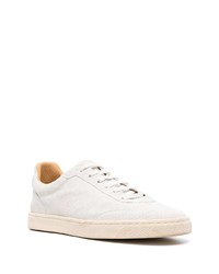 Мужские серые резиновые низкие кеды от Brunello Cucinelli