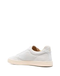 Мужские серые резиновые низкие кеды от Brunello Cucinelli