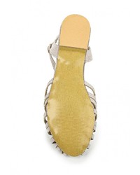 Серые сандалии на плоской подошве от Elche