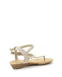 Серые сандалии на плоской подошве от Flyfor