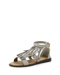 Серые сандалии на плоской подошве от Roberto