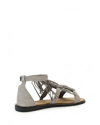 Серые сандалии на плоской подошве от Roberto