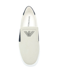 Мужские серые слипоны от Emporio Armani