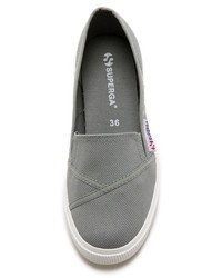 Женские серые слипоны от Superga