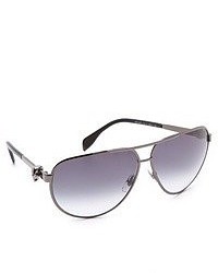 Женские серые солнцезащитные очки от Alexander McQueen