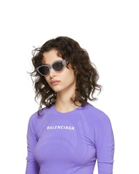 Женские серые солнцезащитные очки от Balenciaga