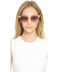 Женские серые солнцезащитные очки от Fendi