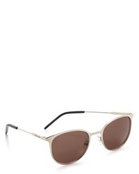 Женские серые солнцезащитные очки от Saint Laurent