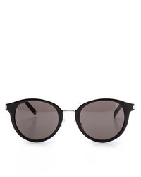 Женские серые солнцезащитные очки от Saint Laurent