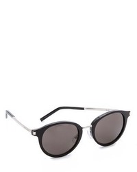 Женские серые солнцезащитные очки от Saint Laurent