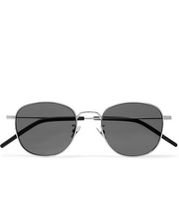 Мужские серые солнцезащитные очки от Saint Laurent