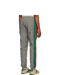 Мужские серые спортивные штаны с принтом от Gucci