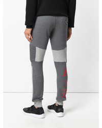 Мужские серые спортивные штаны с принтом от Philipp Plein