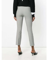 Серые узкие брюки с узором "гусиные лапки" от Theory