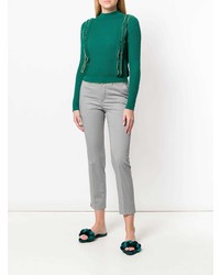 Серые узкие брюки от Pt01