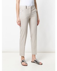 Серые узкие брюки от Peserico