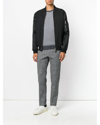 Мужские серые хлопковые брюки с принтом от Etro