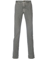 Мужские серые хлопковые брюки от Incotex