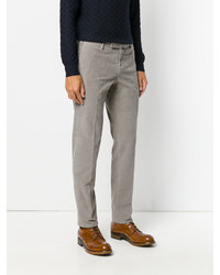 Мужские серые хлопковые брюки от Incotex