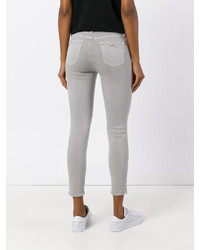 Серые хлопковые джинсы скинни от J Brand
