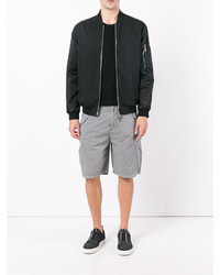 Мужские серые хлопковые шорты от Armani Jeans